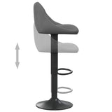 Bar Stools 2 pcs Dark Grey Velvet - Close-Up Angle