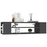 Hanging TV Cabinet Grey 100x30x26.5 cm Engineered Wood - Side View