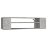 Hanging TV Cabinet Concrete Grey 100x30x26.5 cm Engineered Wood - Front View