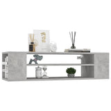 Hanging TV Cabinet Concrete Grey 100x30x26.5 cm Engineered Wood - Side View