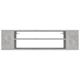 Hanging TV Cabinet Concrete Grey 100x30x26.5 cm Engineered Wood - Top-Down View