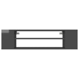 Hanging TV Cabinet High Gloss Grey 100x30x26.5 cm Engineered Wood - Top-Down View
