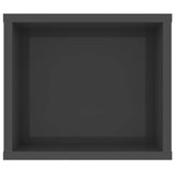 Hanging TV Cabinet High Gloss Grey 100x30x26.5 cm Engineered Wood - 45-Degree Angle