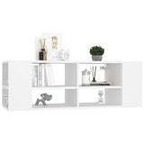 Wall-Mounted TV Cabinet White 102x35x35 cm Engineered Wood - Side View