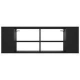 Wall-Mounted TV Cabinet Black 102x35x35 cm Engineered Wood - Top-Down View