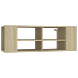 Wall-Mounted TV Cabinet Sonoma Oak 102x35x35 cm Engineered Wood - Front View