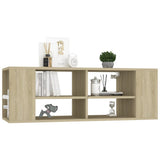 Wall-Mounted TV Cabinet Sonoma Oak 102x35x35 cm Engineered Wood - Side View