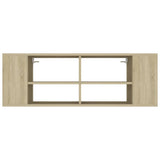 Wall-Mounted TV Cabinet Sonoma Oak 102x35x35 cm Engineered Wood - Top-Down View
