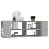 Wall-Mounted TV Cabinet Concrete Grey 102x35x35 cm Engineered Wood - Side View