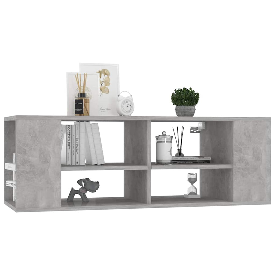 Wall-Mounted TV Cabinet Concrete Grey 102x35x35 cm