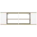 Wall-Mounted TV Cabinet White&Sonoma Oak 102x35x35cm Engineered Wood