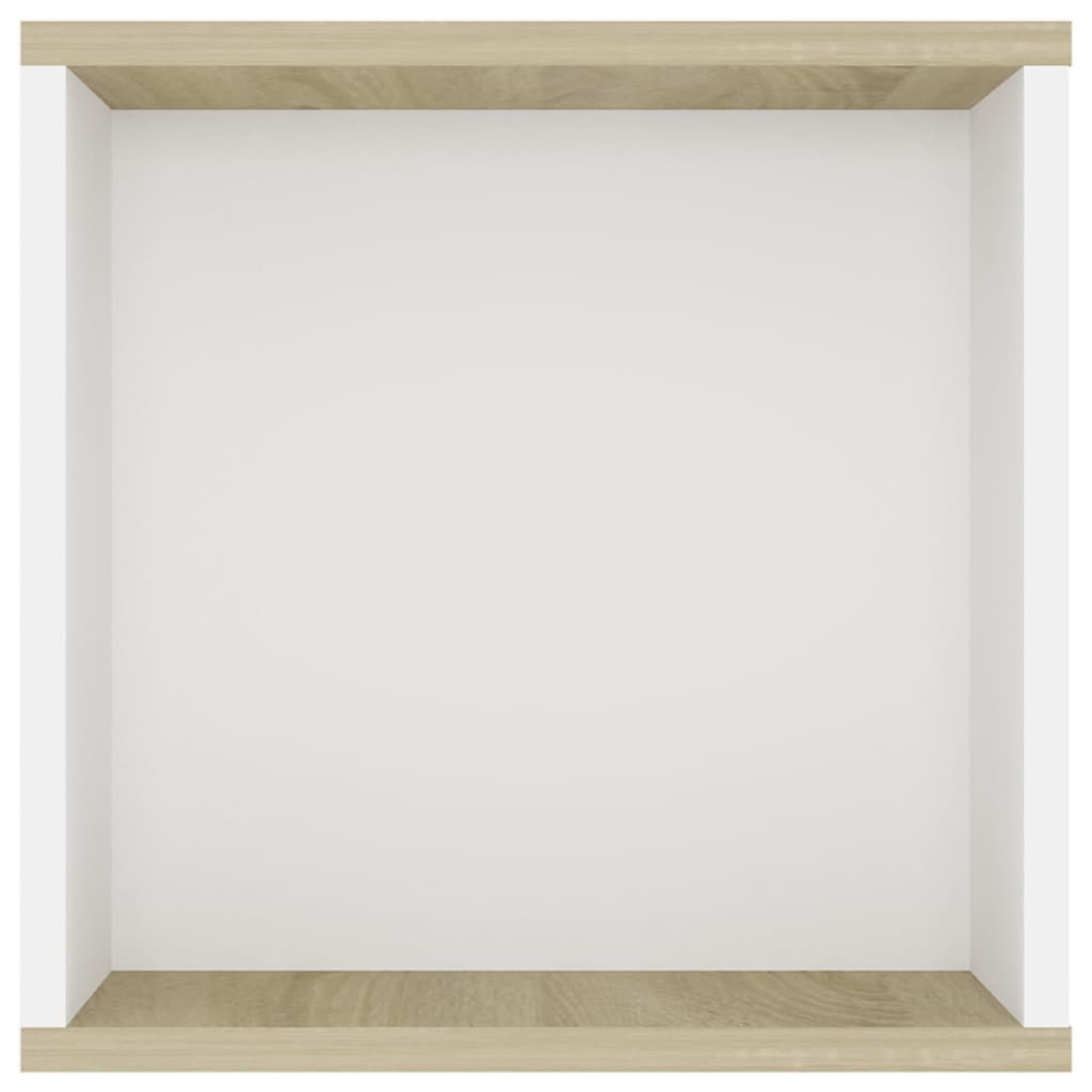 Wall-Mounted TV Cabinet White&Sonoma Oak 102x35x35cm Engineered Wood