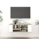 Wall-Mounted TV Cabinet White&Sonoma Oak 102x35x35cm Engineered Wood