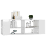 Wall-Mounted TV Cabinet High Gloss White 102x35x35 cm Engineered Wood - Side View