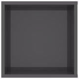 Wall-Mounted TV Cabinet High Gloss Grey 102x35x35 cm Engineered Wood
