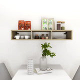Wall Shelf Sonoma Oak 102x30x17 cm Engineered Wood