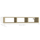 Wall Shelf Sonoma Oak 102x30x17 cm Engineered Wood