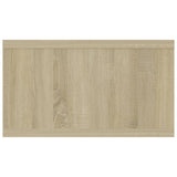 Wall Shelf Cabinet White and Sonoma Oak 102x30x17cm Engineered Wood