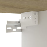 Wall Shelf Cabinet White and Sonoma Oak 102x30x17cm Engineered Wood
