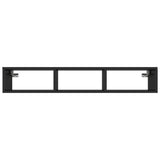 Wall Shelf High Gloss Black 102x30x17 cm Engineered Wood - 45-Degree Angle