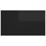 Wall Shelf High Gloss Black 102x30x17 cm Engineered Wood - Rear View