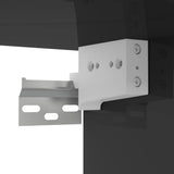Wall Shelf High Gloss Black 102x30x17 cm Engineered Wood - Close-Up Angle