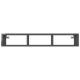 Wall Shelf High Gloss Grey 102x30x17 cm Engineered Wood - 45-Degree Angle