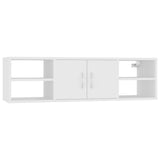Wall Shelf White 102x30x29 cm Engineered Wood - Front View