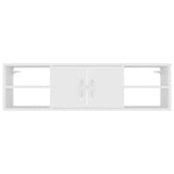 Wall Shelf White 102x30x29 cm Engineered Wood - Rear View