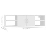 Wall Shelf White 102x30x29 cm Engineered Wood