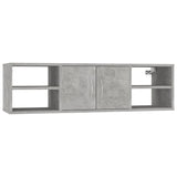 Wall Shelf Concrete Grey 102x30x29 cm Engineered Wood - Front View