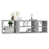 Wall Shelf Concrete Grey 102x30x29 cm Engineered Wood - Top-Down View