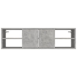 Wall Shelf Concrete Grey 102x30x29 cm Engineered Wood - 45-Degree Angle