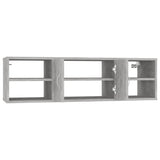 Wall Shelf Concrete Grey 102x30x29 cm Engineered Wood - Rear View