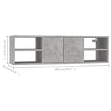 Wall Shelf Concrete Grey 102x30x29 cm Engineered Wood - Low Angle