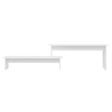 TV Cabinet White 180x30x43 cm Engineered Wood - Top-Down View