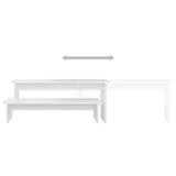TV Cabinet White 180x30x43 cm Engineered Wood - 45-Degree Angle