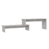 TV Cabinet Concrete Grey 180x30x43 cm Engineered Wood - Front View