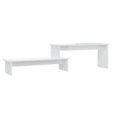 TV Cabinet High Gloss White 180x30x43 cm Engineered Wood - Front View