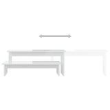 TV Cabinet High Gloss White 180x30x43 cm Engineered Wood - 45-Degree Angle