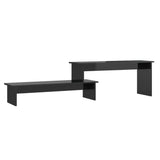 TV Cabinet High Gloss Black 180x30x43 cm Engineered Wood - Front View