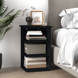 Side Cabinet Black 35x35x55 cm Engineered Wood - Side View