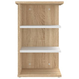 Side Cabinet Sonoma Oak and White 35x35x55 cm Engineered Wood