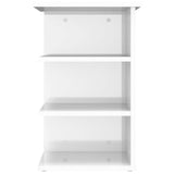 Side Cabinet High Gloss White 35x35x55 cm Engineered Wood - 45-Degree Angle