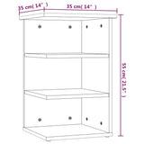 Side Cabinet High Gloss White 35x35x55 cm Engineered Wood