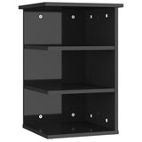 Side Cabinet High Gloss Black 35x35x55 cm Engineered Wood - Front View