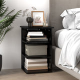 Side Cabinet High Gloss Black 35x35x55 cm Engineered Wood - Side View