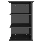 Side Cabinet High Gloss Black 35x35x55 cm Engineered Wood - 45-Degree Angle
