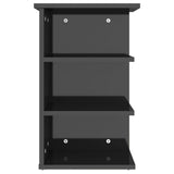 Side Cabinet High Gloss Black 35x35x55 cm Engineered Wood - Rear View
