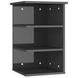 Side Cabinet High Gloss Grey 35x35x55 cm Engineered Wood - Front View